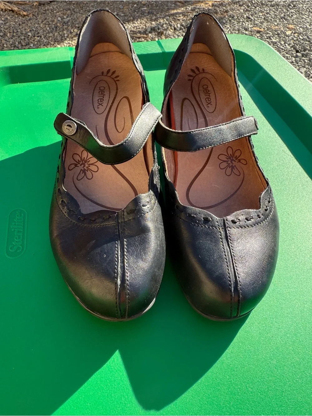 Dexter Black Mary Jane Heeled Shoes with Strap Women’s Sz 7